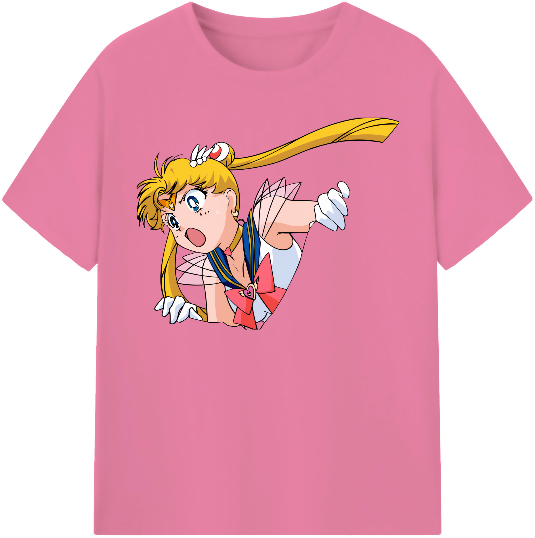 （画像用） 美少女戦士セーラームーン 月野 うさぎ つきの うさぎ Sailor Moon Tsukino Usagi 綿100％半袖Tシャツ（フロントプリント）